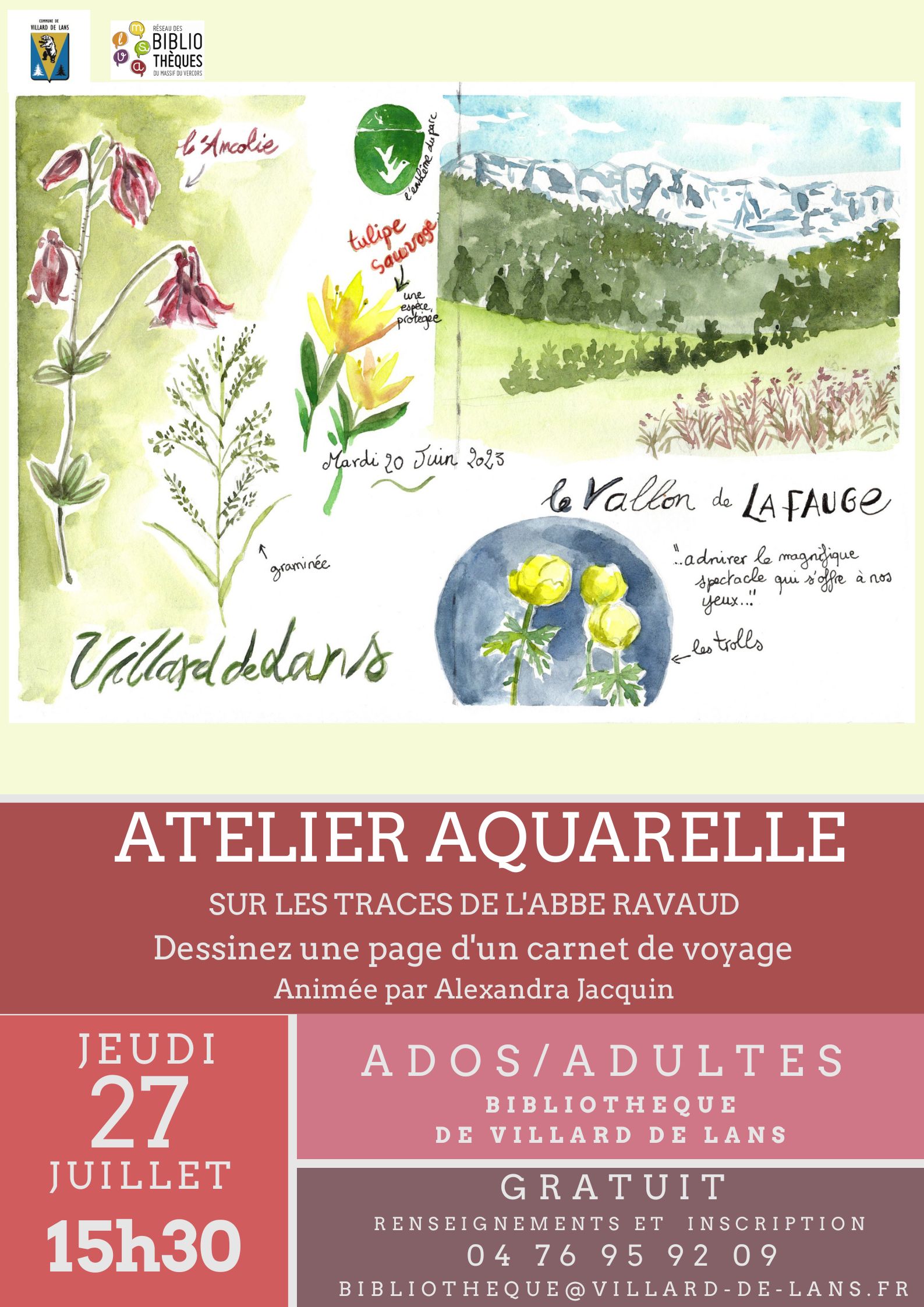 Atelier créatif aquarelle