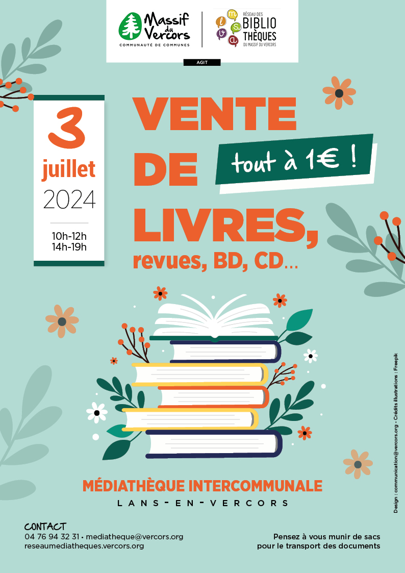 Vente de documents déclassés de la Médiathèque intercommunale | Lans en Vercors