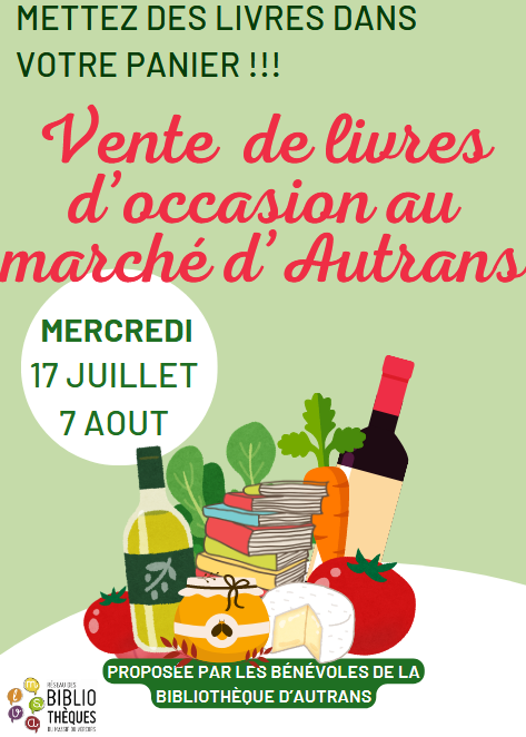 Vente de livres d'occasion sur le marché d'Autrans
